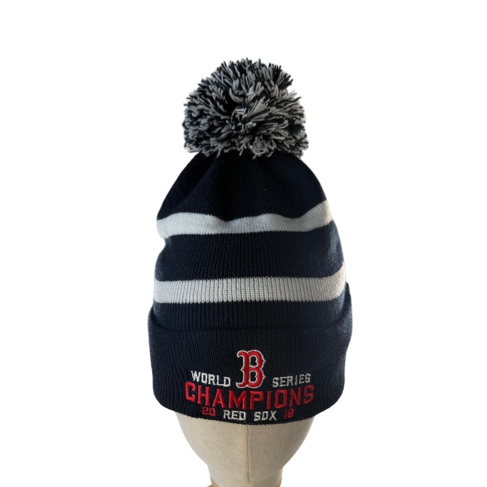 Boston Red Sox 2018 World Series Champions Knit Pom Beanie‎ Hat NEW